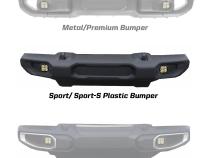 Jeep JL Fog Light Squadron-R SAE 18-Pres Wrangler JL Sport/Sport-S Fog Pocket Kit Baja Amber Baja Designs